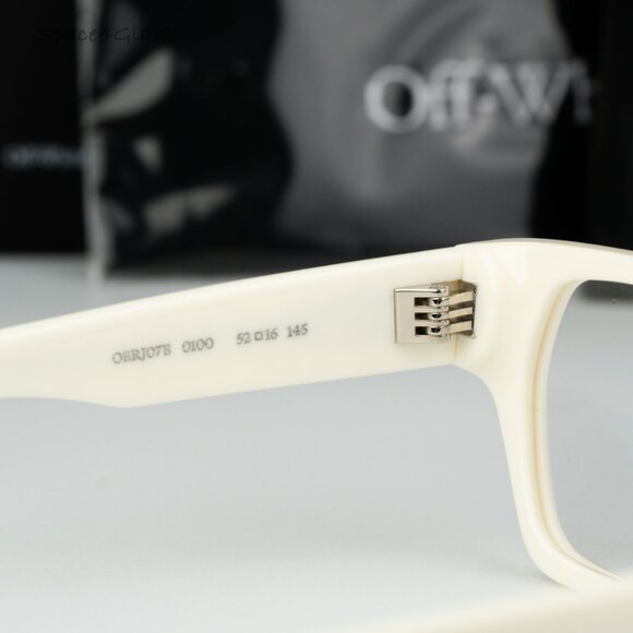 Off-White Men Eyeglasses White Square OERJ07E STYLE 7E 0100 NEW AUTHENTIC - Picture 6 of 8
